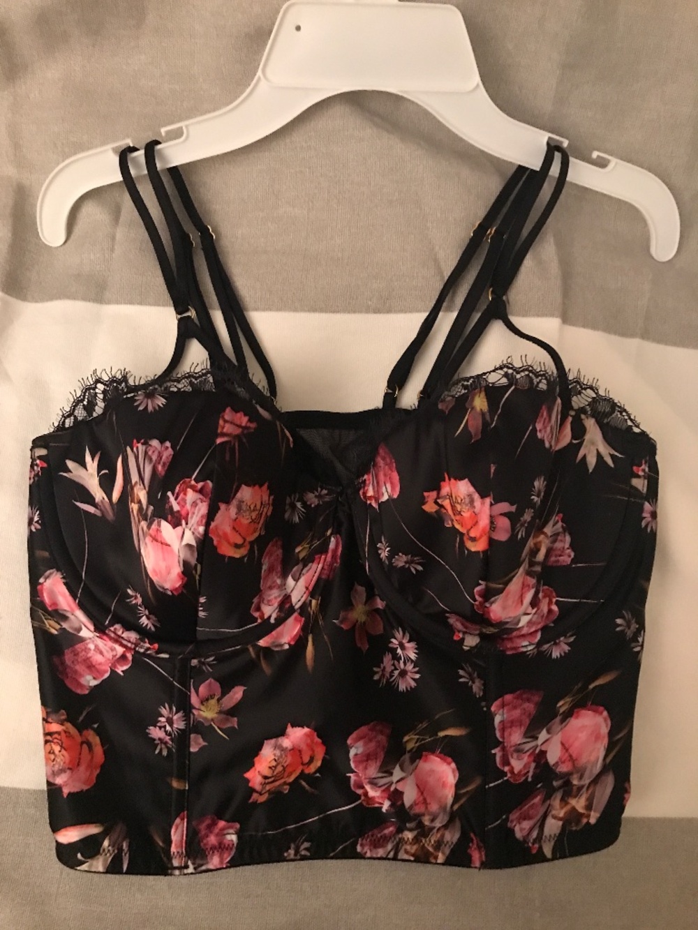 VICTORIA SECRET CORSET FRORAL BRA